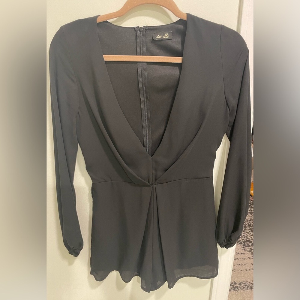 Dee Elle black long sleeve romper